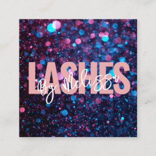 Modern typografi - Beauty Makeup Artist Lash Fyrkantigt Visitkort