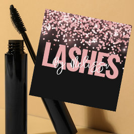 Modern typografi - Beauty Makeup Artist Lash Fyrkantigt Visitkort