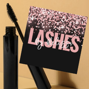 Modern typografi - Beauty Makeup Artist Lash Fyrkantigt Visitkort
