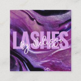 Modern typografi - Beauty Makeup Artist Lash Fyrkantigt Visitkort
