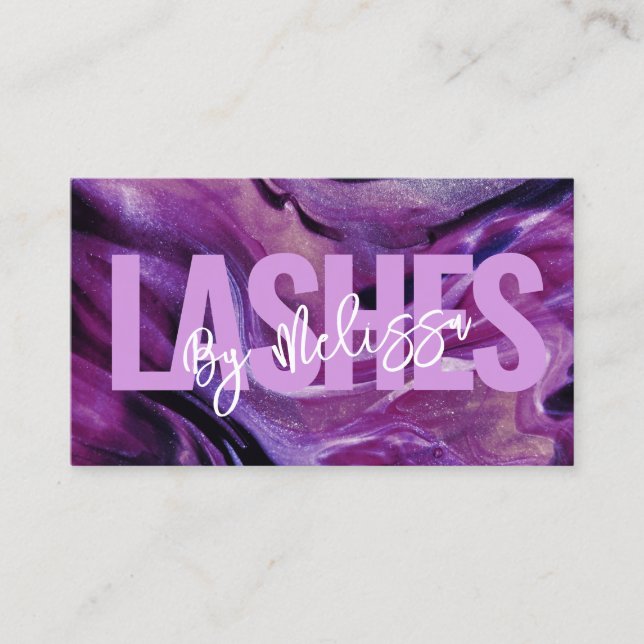 Modern typografi - Beauty Makeup Artist Lash Visitkort (Framsida)