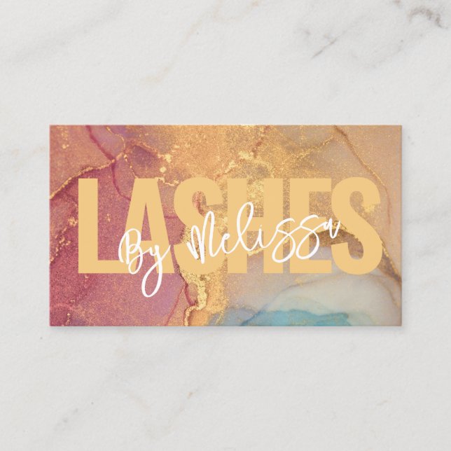 Modern typografi - Beauty Makeup Artist Lash Visitkort (Framsida)