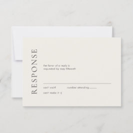 Modern typografi Beige Elegant Bröllop OSA Kort
