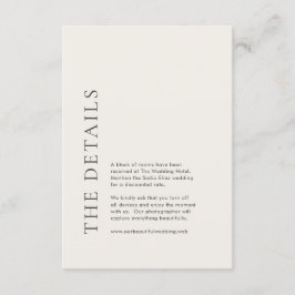 Modern typografi Beige Elegant Bröllop Tilläggskort