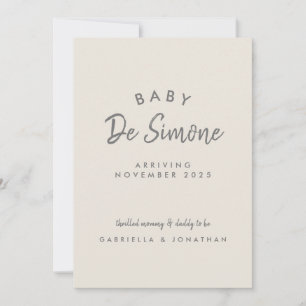 Modern typografi Beige graviditet Meddelande