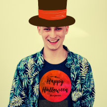 Modern Typografi Black Orange Måne Halloween Manar