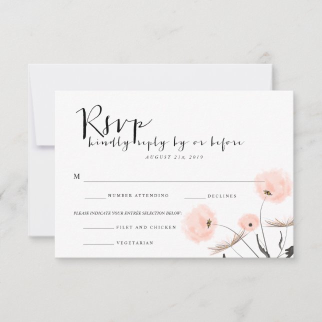 Modern Typografi-Bröllop OSA Kort (Framsida)
