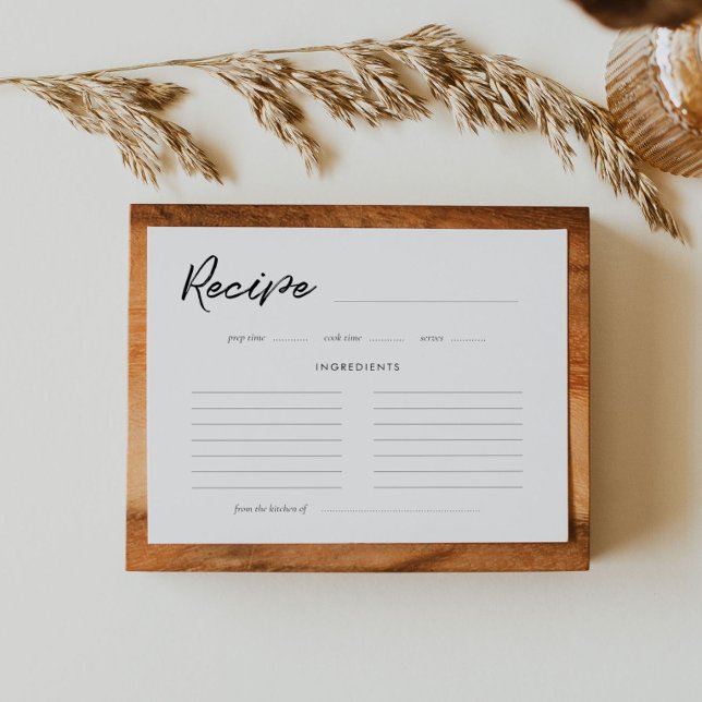 Modern typografi Bröllopsfest receptkort (Skapare uppladdad)