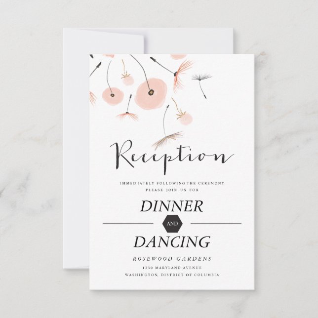 Modern typografi - bröllopskort för Dandelion Inbjudningar (Framsida)