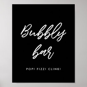 Modern typografi Bubly pub bröllop Poster