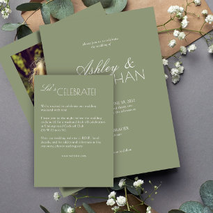 Modern typografi - centrala Bröllop Tilläggskort