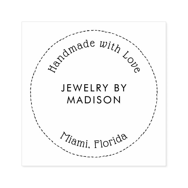 Modern typografi-cirkel - handgjord affärsverksamh stämpel (Tryck)