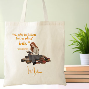 Modern typografi citat Cute Bok Älskare Tygkasse