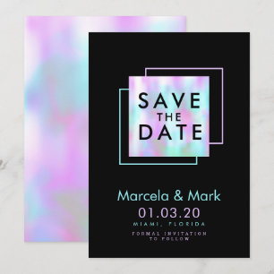 Modern typografi Cotton Candy Spara datum-kort Kort