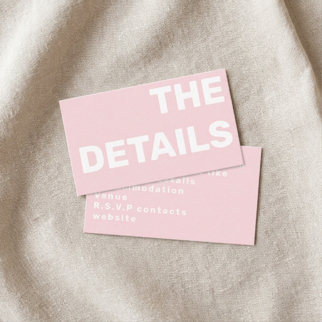 Modern typografi detaljerar inneslutningskort tilläggskort (Modern typography details enclosure card.)