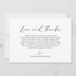 Modern typografi Elegant bröllop Tack Kort