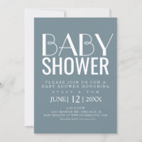Modern typografi Enkel bomulls växt baby shower