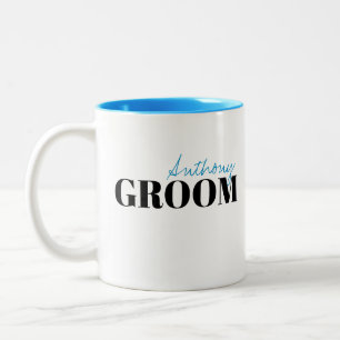 Modern typografi Enkel Personlig Groom Mugg