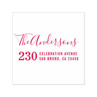 Modern Typografi-familjen Namn & Returadress Självfärgande Stämpel