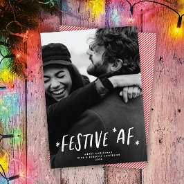 Modern typografi - festive AF-fotojul Julkort