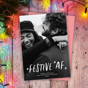 Modern typografi - festive AF-fotojul Julkort