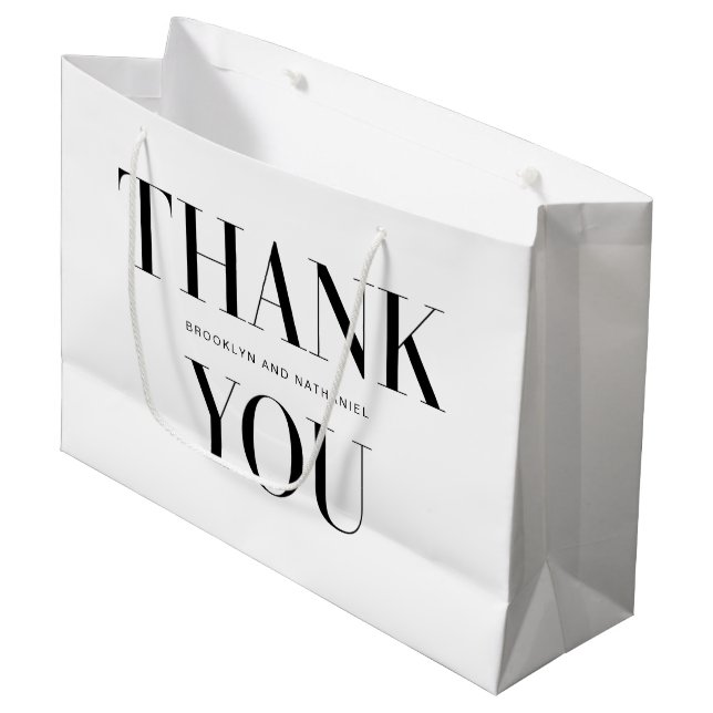Modern typografi fet tack-gavbag (Framsidan Vinklad)