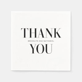 Modern typografi fet tack Pappersservett