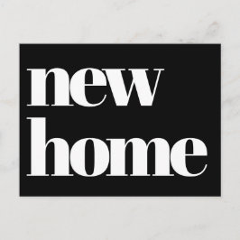 Modern typografi Flyttningskungörelse Vykort