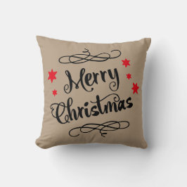 Modern typografi för god jul kudde