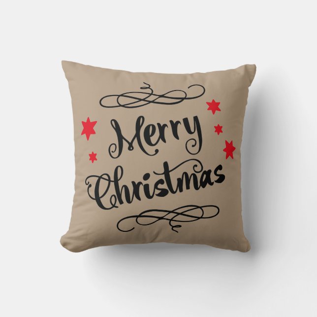 Modern typografi för god jul kudde (Framsida)
