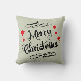 Modern typografi för god jul kudde