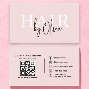 Modern typografi för QR-kodhårslista Visitkort
