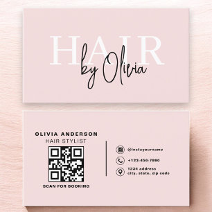 Modern typografi för QR-kodhårslista Visitkort