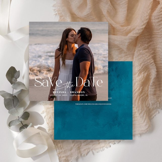 Modern typografi - foto Bröllop Inbjudningar (Skapare uppladdad)