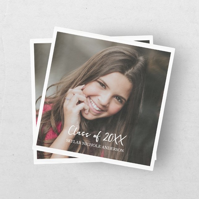 Modern Typografi Foto Examen Pappersservett (Skapare uppladdad)