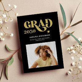 Modern typografi, foto guld svart studenten meddelande