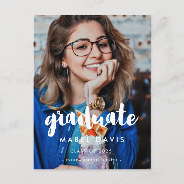 Modern typografi - foto student vykort (Framsida)