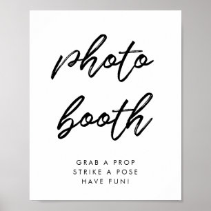 Modern typografi Fotobås bröllopsskylt Poster