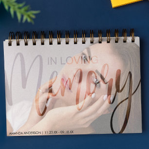 Modern typografi Fotography Memorial Guest Bok
