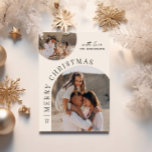 Modern typografi - fotokollage jul julkort<br><div class="desc">Modern,  minsta grafikkort med abstrakt formar fotokollage julkort för helgdag. Fet på trendutformning. En del av en helgdag.</div>