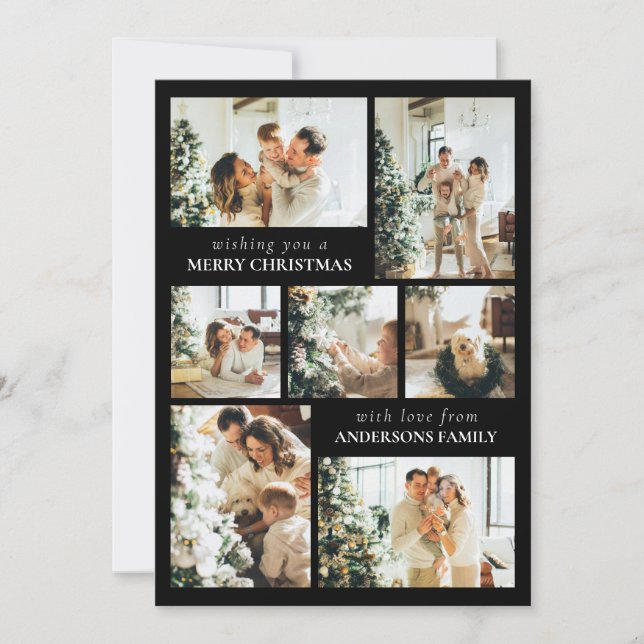 Modern typografi - fotokollage julkort (Framsida)