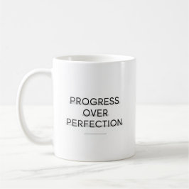 Modern typografi framsteg framför perfektion text kaffemugg