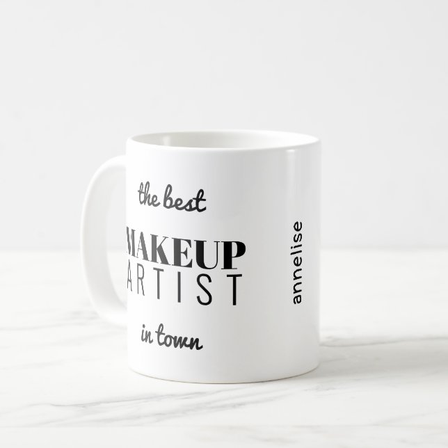 Modern typografi ger konstnärsyrket roligt kaffemugg (Framsida vänster)