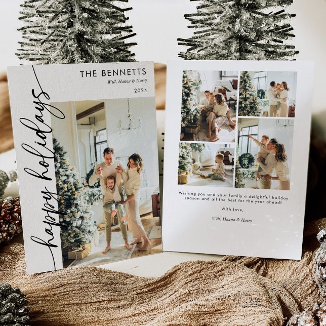 Modern typografi Glad helg One-foto Julkort (Skapare uppladdad)