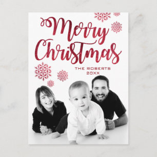 Modern typografi   Glad jul-skrift   Foto Helg Vykort
