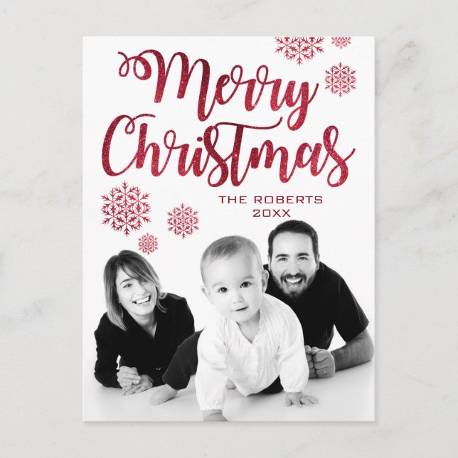 Modern typografi | Glad jul-skrift | Foto Helg Vykort (Framsida)