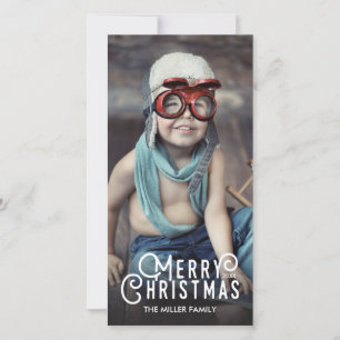 Modern typografi God jul Fullt-utfallsfoto Julkort