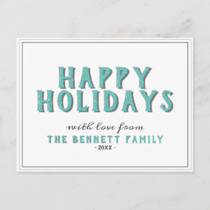 Modern typografi God Jul julkort Vykort