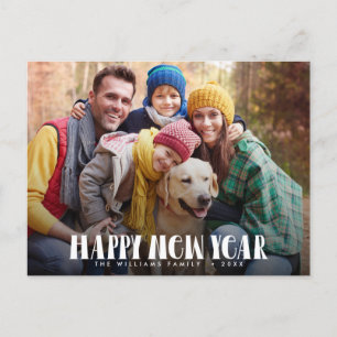Modern Typografi Gott nytt år Photo Vykort