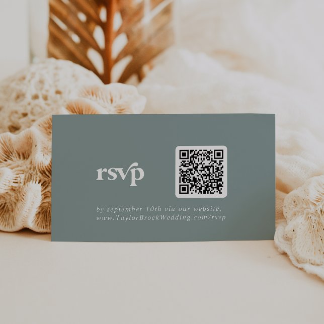Modern typografi | Grönt QR-kodOSA Tilläggskort (Skapare uppladdad)